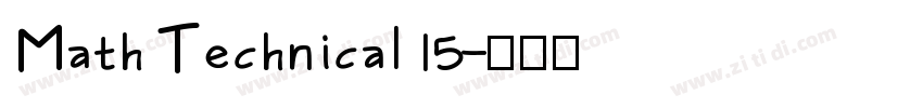 Math Technical 15字体转换